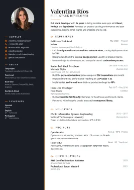 Atelier resume template