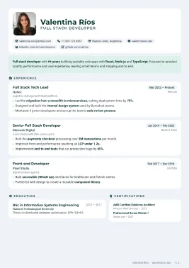 Bento resume template