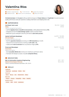 Compass resume template