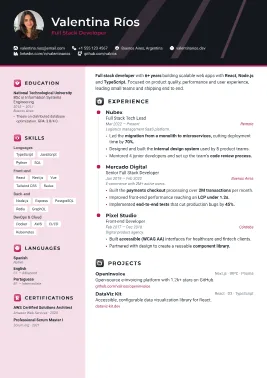 Crest resume template