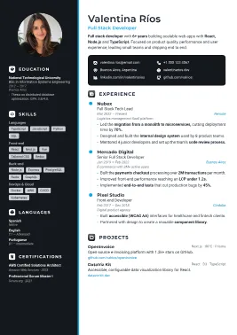 Slate resume template