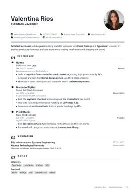 Vanguard resume template