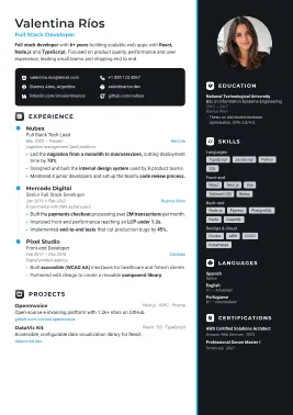 Vantage resume template