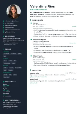 Vertex resume template